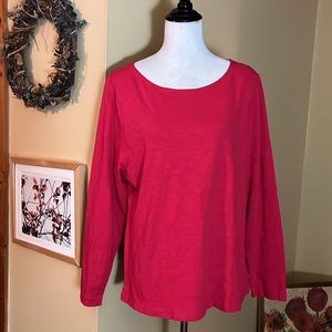 J CREW Size XXL Raspberry Pink Long Tunic Tee Pull-Over Top Stretchy $40
NEW